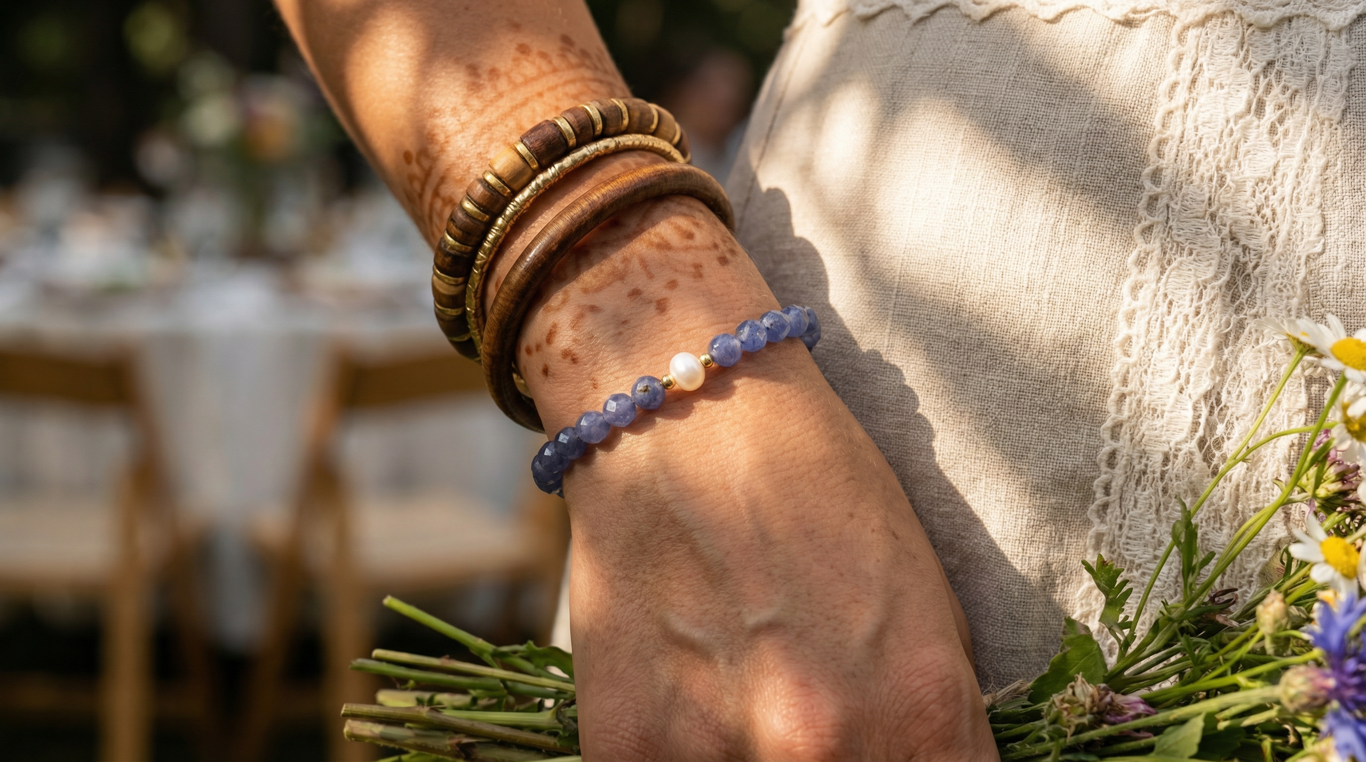 Tanzanite Pearl Bracelet