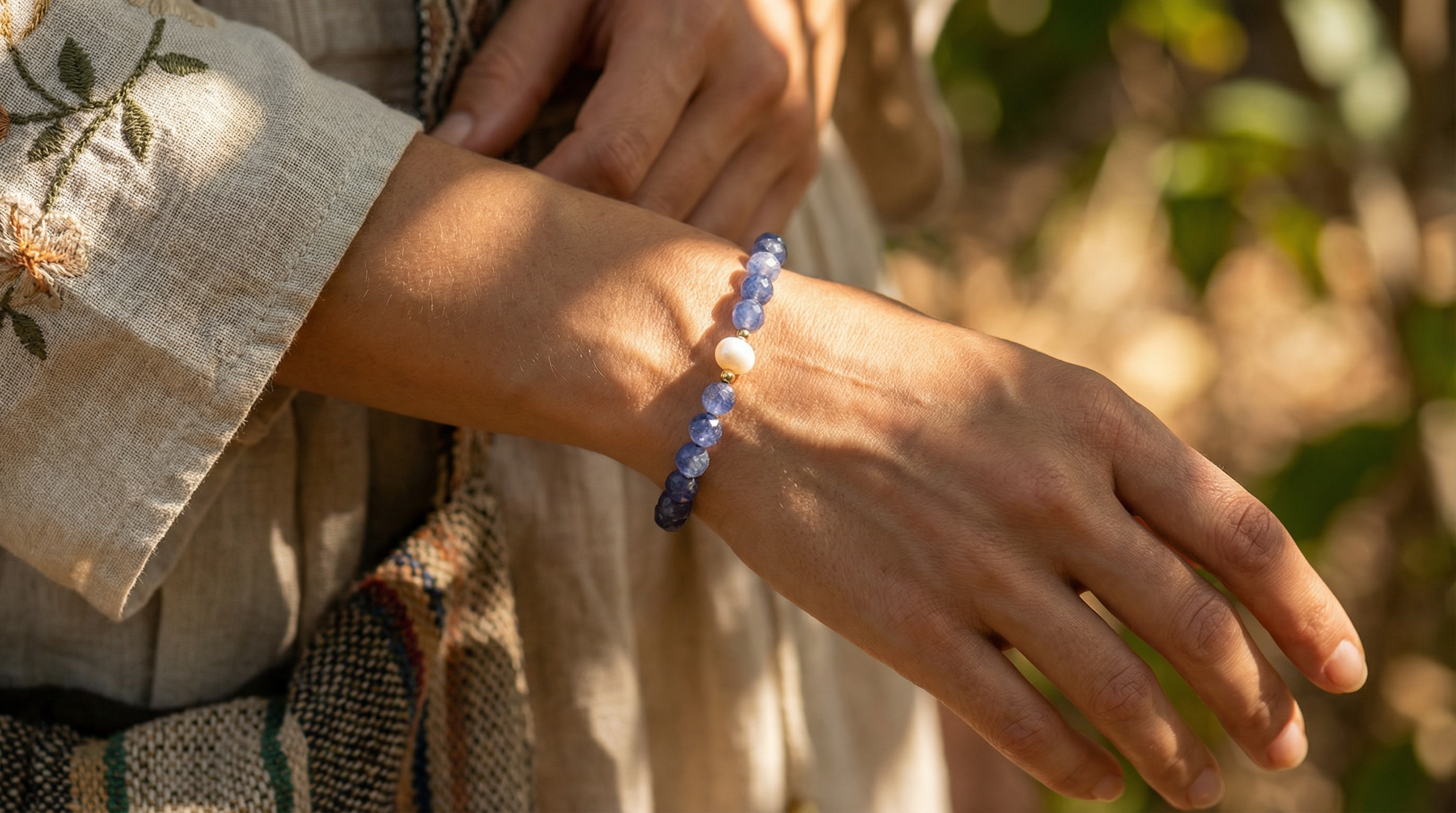 Tanzanite Pearl Bracelet