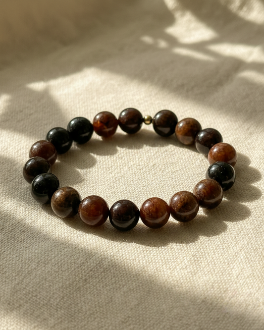 Bold Hessonite Garnet Bracelet