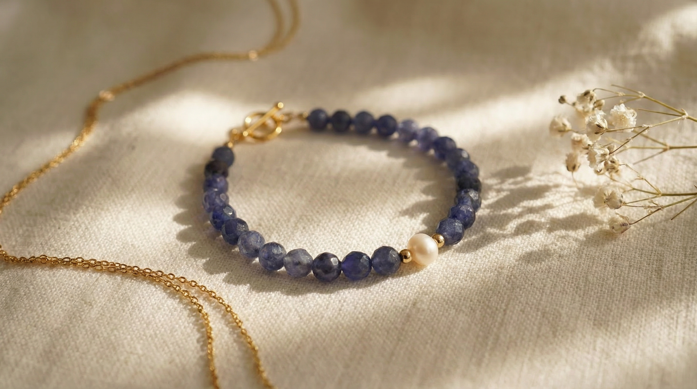 Tanzanite Pearl Bracelet