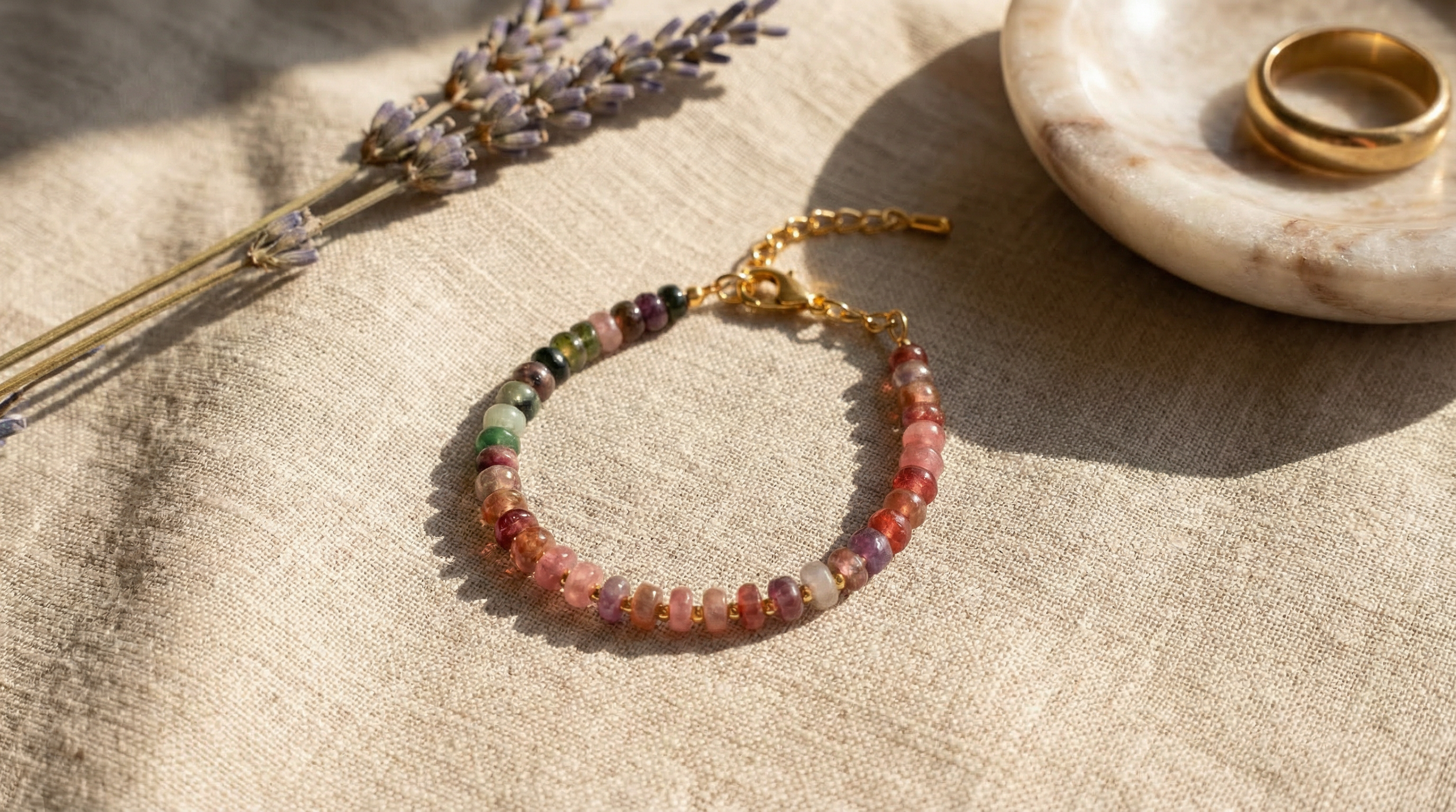 Watermelon Tourmaline Bracelet