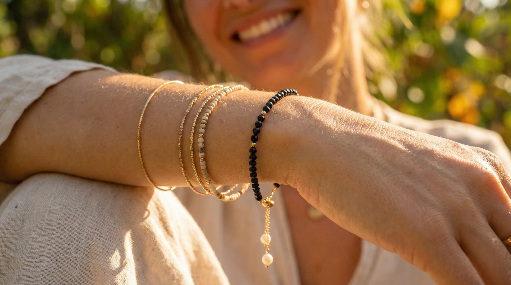 Natural Stone Bolo Bracelet