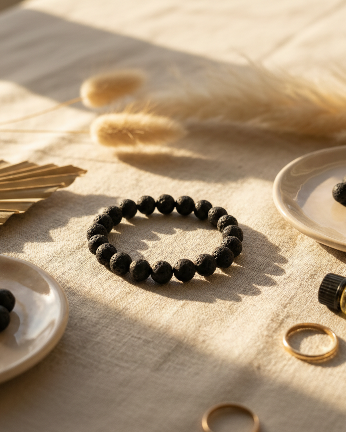 Bold Lava Stone Bracelet