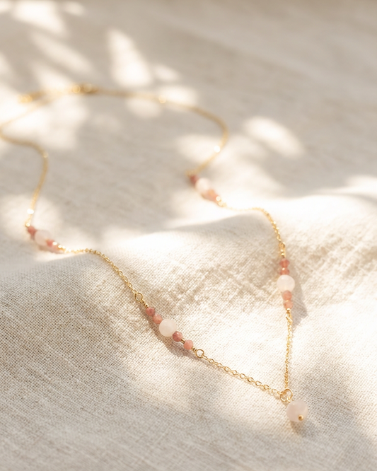 Rose Quartz Chain Necklace