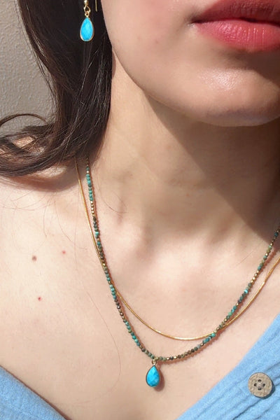 Turquoise String Necklace