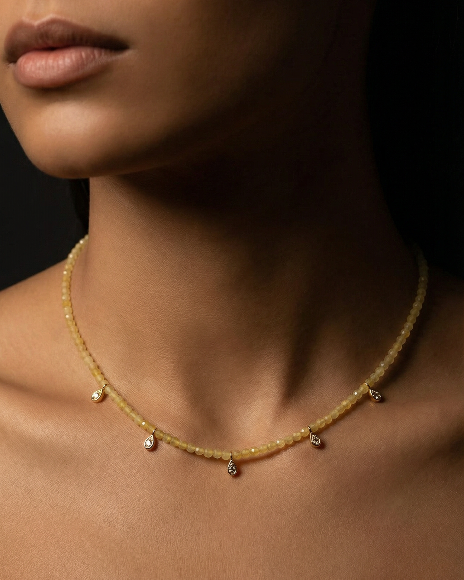 Yellow Opal Choker Necklace