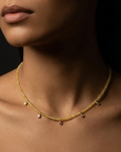Yellow Opal Choker Necklace
