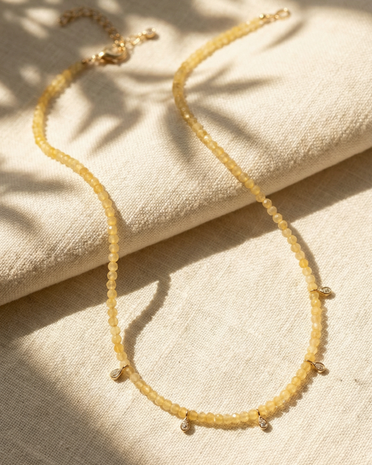 Yellow Opal Choker Necklace
