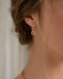 24k Gold Plated Rutilated Quartz Earrings